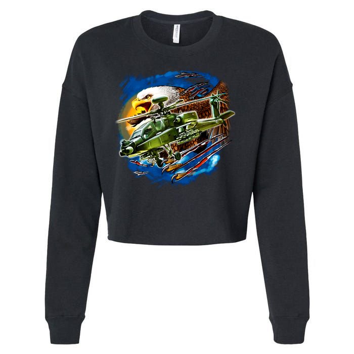Apache Eagle Cropped Pullover Crew
