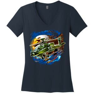 Apache Eagle Women's V-Neck T-Shirt