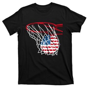 American Patriotic Basketball 4th Of July US Flag Men T-Shirt