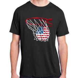 American Patriotic Basketball 4th Of July US Flag Men Adult ChromaSoft Performance T-Shirt