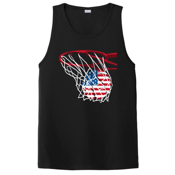 American Patriotic Basketball 4th Of July US Flag Men PosiCharge Competitor Tank