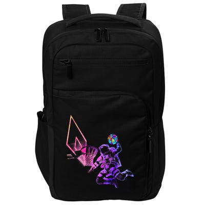 Astronaut Playing Basketball Sport Autism Awarenes Day Space Gift Impact Tech Backpack