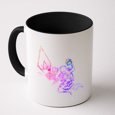 Astronaut Playing Basketball Sport Autism Awarenes Day Space Gift Mug