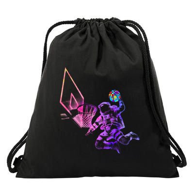Astronaut Playing Basketball Sport Autism Awarenes Day Space Gift Drawstring Bag