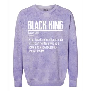 African Pride Black History Month Black King Definition Cute Gift Colorblast Crewneck Sweatshirt