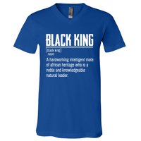 African Pride Black History Month Black King Definition Cute Gift V-Neck T-Shirt