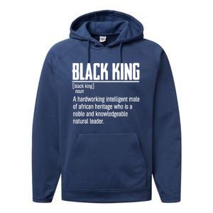 African Pride Black History Month Black King Definition Cute Gift Performance Fleece Hoodie