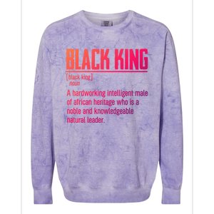 African Pride Black History Month Black King Definition Cute Gift Colorblast Crewneck Sweatshirt