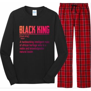 African Pride Black History Month Black King Definition Cute Gift Long Sleeve Pajama Set