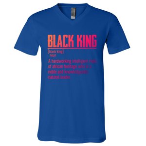 African Pride Black History Month Black King Definition Cute Gift V-Neck T-Shirt