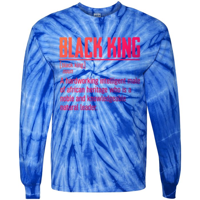 African Pride Black History Month Black King Definition Cute Gift Tie-Dye Long Sleeve Shirt