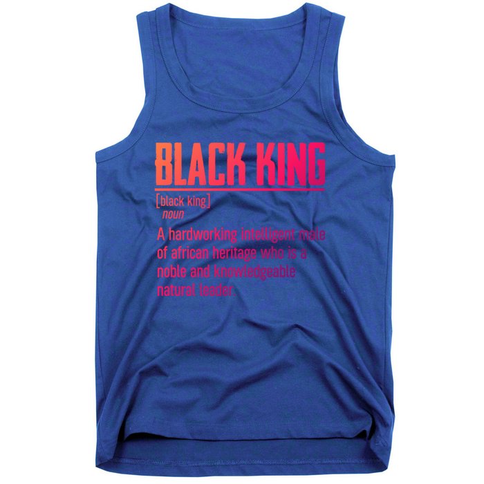 African Pride Black History Month Black King Definition Cute Gift Tank Top