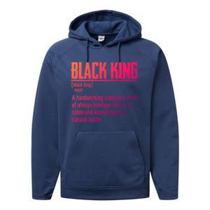 African Pride Black History Month Black King Definition Cute Gift Performance Fleece Hoodie