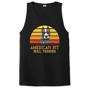 American Pit Bull Terrier Dog Lovers Sunset For Dad Mom Dad PosiCharge Competitor Tank