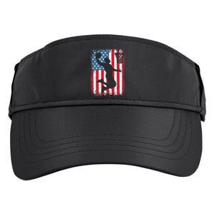 American Patriotic Basketball 4th Of July US Flag Men Adult Drive Performance Visor