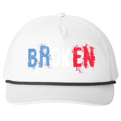 America Patriotic Broken Retro Distressed Usa American Flag Gift Snapback Five-Panel Rope Hat