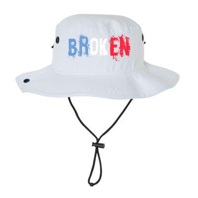 America Patriotic Broken Retro Distressed Usa American Flag Gift Legacy Cool Fit Booney Bucket Hat