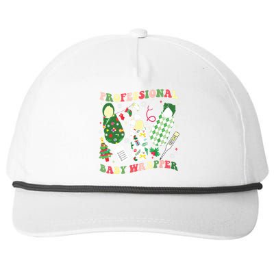 Apdl Professional Baby Wrapper Funny Christmas Nicu Nurse Snapback Five-Panel Rope Hat