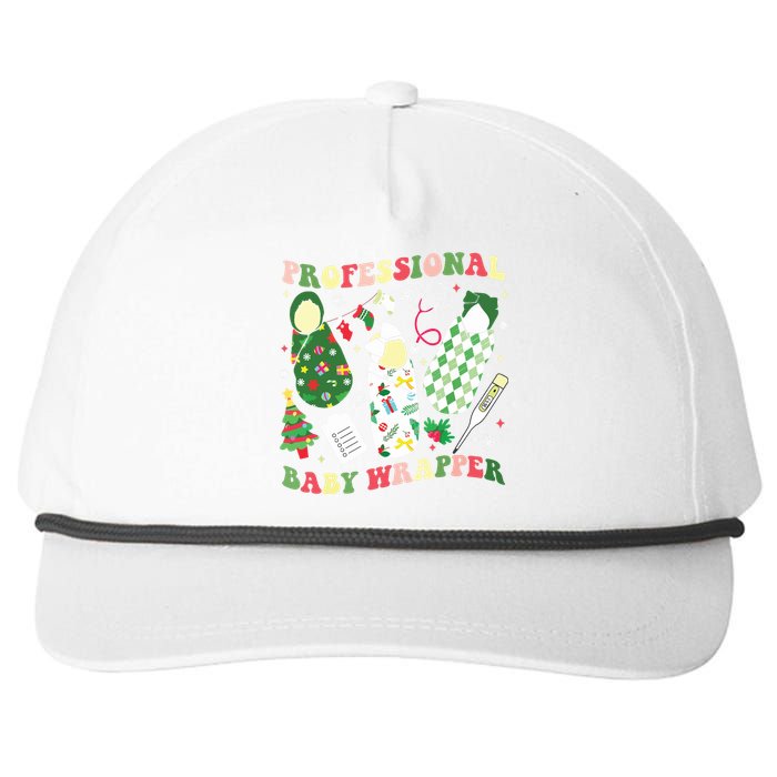 Apdl Professional Baby Wrapper Funny Christmas Nicu Nurse Snapback Five-Panel Rope Hat