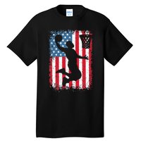 American Patriotic Basketball 4th Of July US Flag Tall T-Shirt