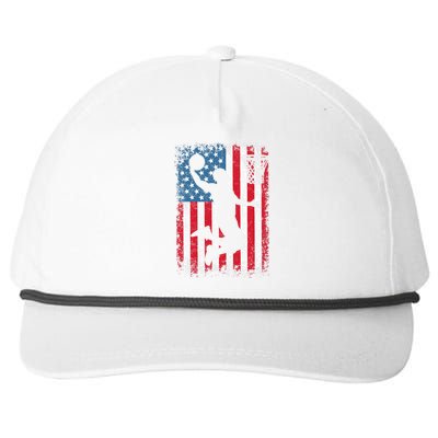 American Patriotic Basketball 4th Of July US Flag Snapback Five-Panel Rope Hat