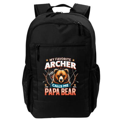 Archery Papa Bear My Favorite Archer Calls Me Papa Bear Cute Gift Backpack