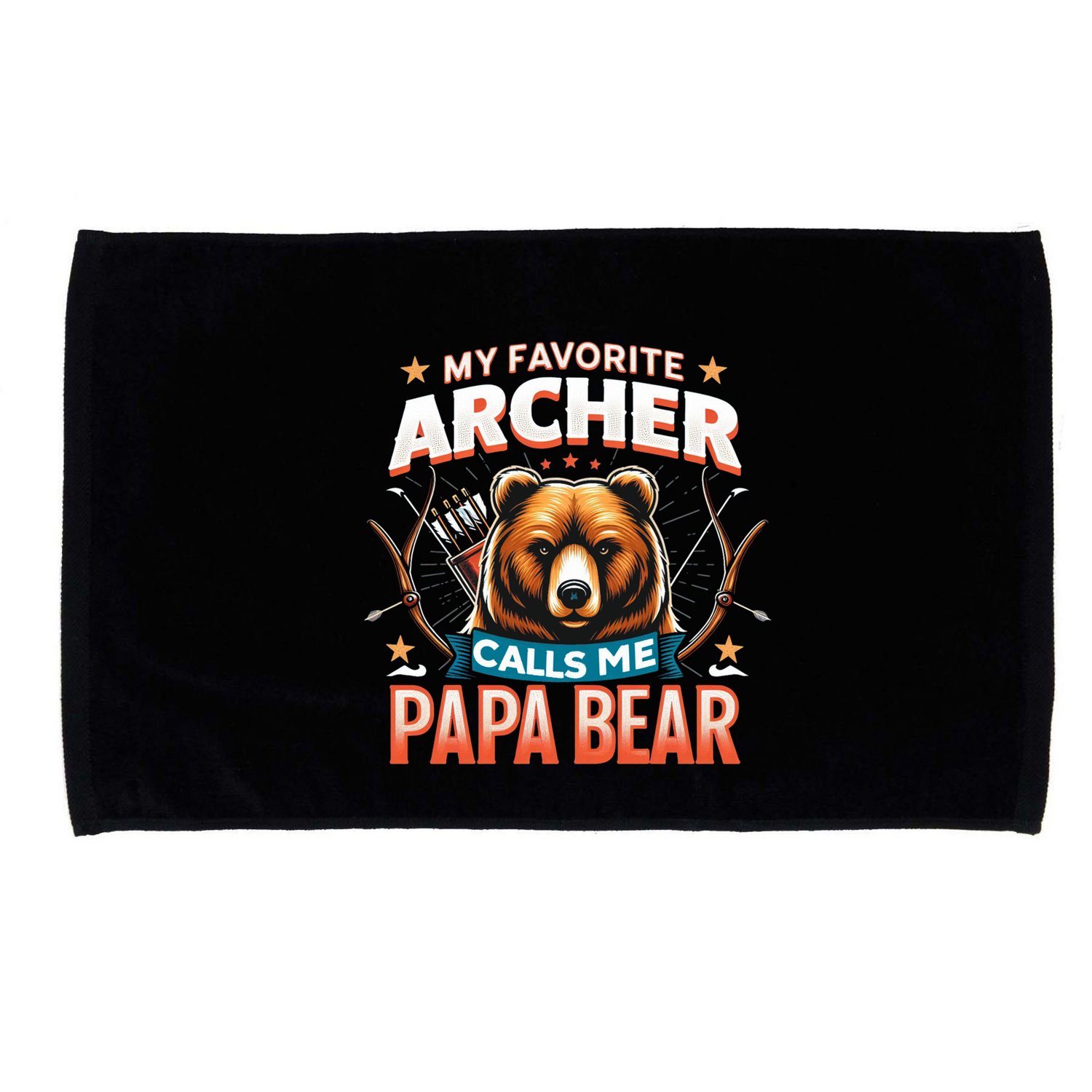 Archery Papa Bear My Favorite Archer Calls Me Papa Bear Cute Gift Microfiber Hand Towel