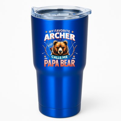 Archery Papa Bear My Favorite Archer Calls Me Papa Bear Cute Gift Tumbler