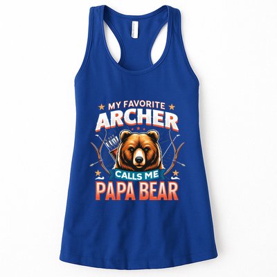 Archery Papa Bear My Favorite Archer Calls Me Papa Bear Cute Gift Womens Tank Top