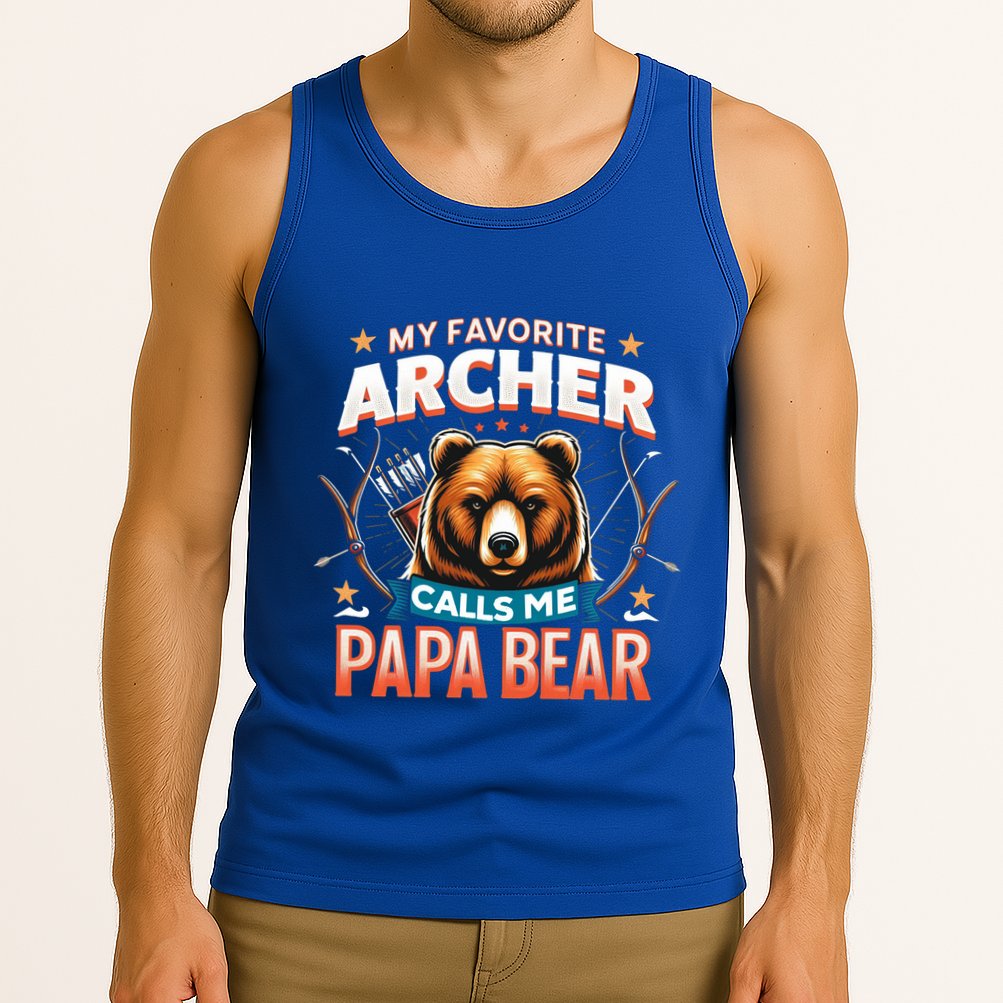 Archery Papa Bear My Favorite Archer Calls Me Papa Bear Cute Gift Tank Top
