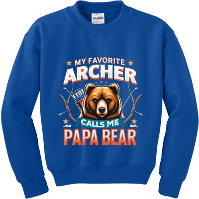 Archery Papa Bear My Favorite Archer Calls Me Papa Bear Cute Gift Kids Sweatshirt
