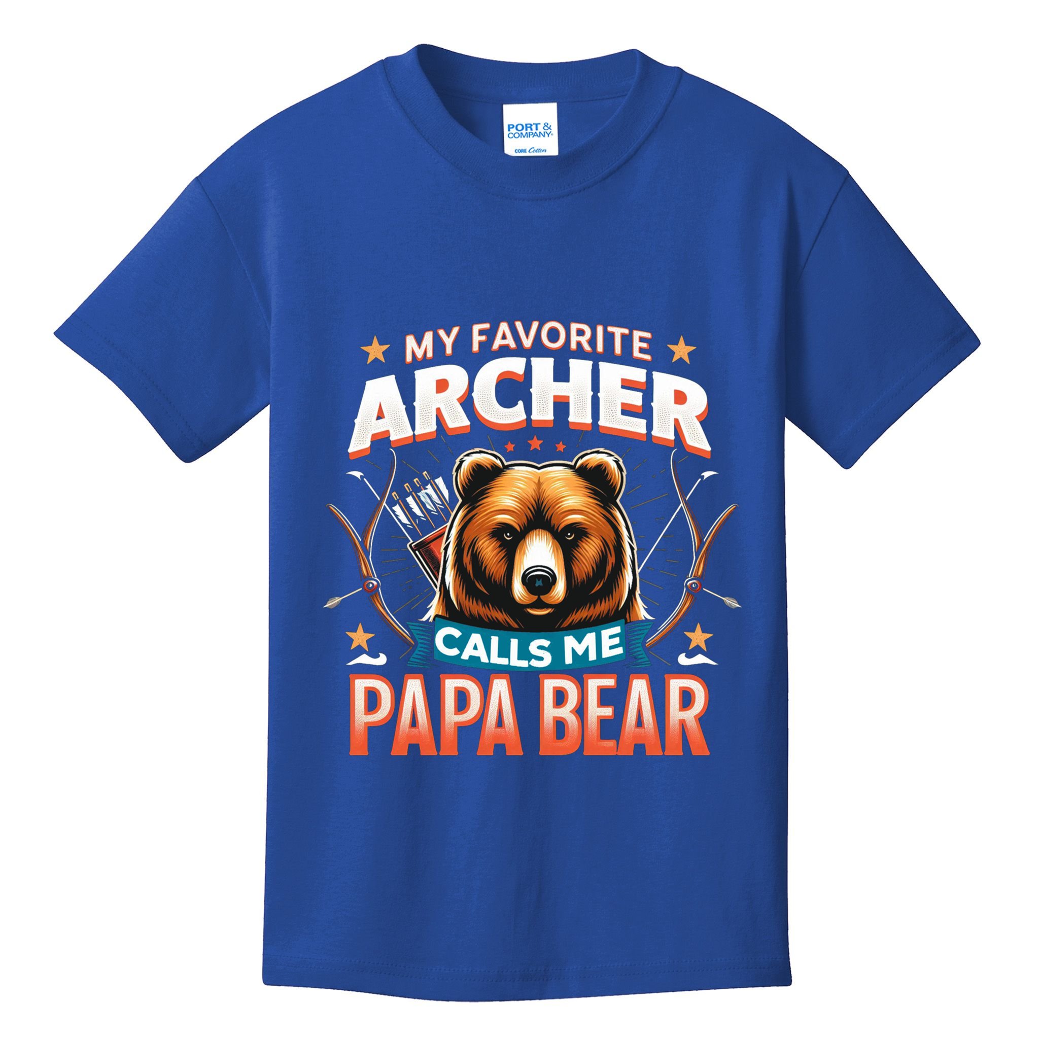 Archery Papa Bear My Favorite Archer Calls Me Papa Bear Cute Gift Kids T-Shirt