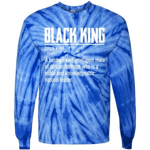 African Pride Black History Month Black King Definition Gift Tie-Dye Long Sleeve Shirt