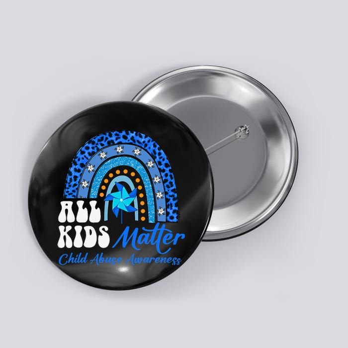 All Pinwheel Blue Rainbow Child Abuse Awareness Button