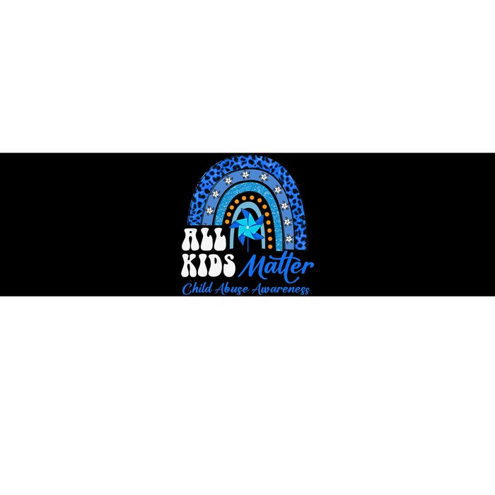 All Pinwheel Blue Rainbow Child Abuse Awareness Bumper Sticker