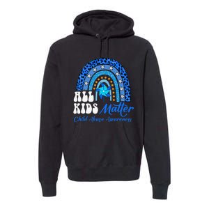 All Pinwheel Blue Rainbow Child Abuse Awareness Premium Hoodie