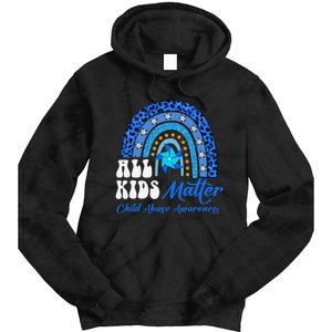 All Pinwheel Blue Rainbow Child Abuse Awareness Tie Dye Hoodie