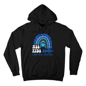 All Pinwheel Blue Rainbow Child Abuse Awareness Tall Hoodie