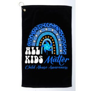 All Pinwheel Blue Rainbow Child Abuse Awareness Platinum Collection Golf Towel