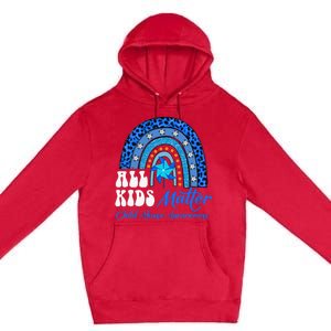 All Pinwheel Blue Rainbow Child Abuse Awareness Premium Pullover Hoodie