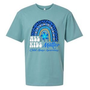 All Pinwheel Blue Rainbow Child Abuse Awareness Sueded Cloud Jersey T-Shirt