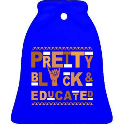 Alpha Pretty Black Educated African American Pride Gift Ceramic Bell Ornament