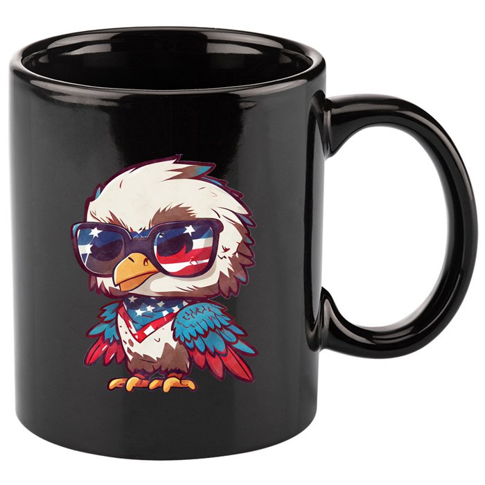America Patriotic Bald Eagle 11oz C Handle Ceramic Mug