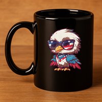 America Patriotic Bald Eagle 11oz C Handle Ceramic Mug