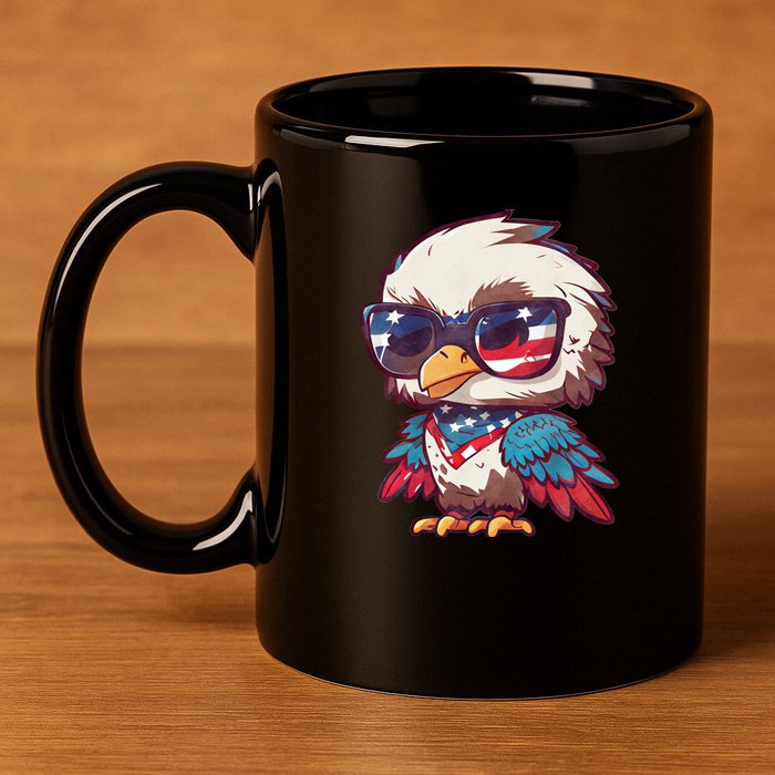 America Patriotic Bald Eagle 11oz C Handle Ceramic Mug