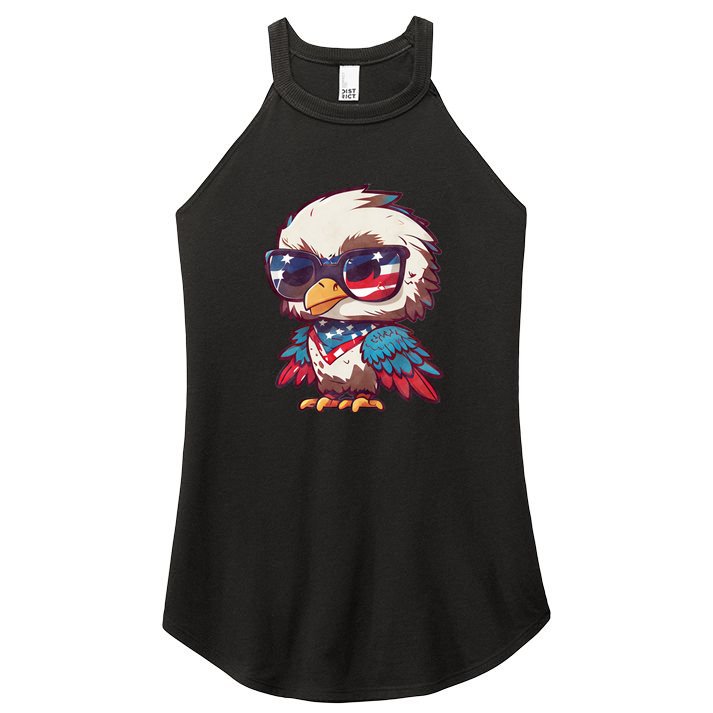 America Patriotic Bald Eagle Women's Perfect Tri Rocker Tank