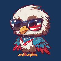 America Patriotic Bald Eagle Cool Comfort Performance Bucket Hat
