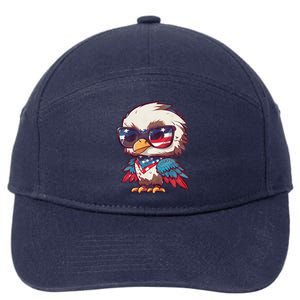 America Patriotic Bald Eagle 7-Panel Snapback Hat