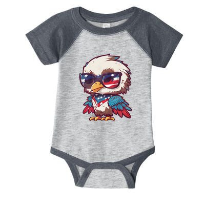 America Patriotic Bald Eagle Infant Baby Jersey Bodysuit