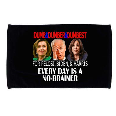 Anti Pelosi, Biden, Harris Are Dumb & Dumber & Dumbest Funny Microfiber Hand Towel